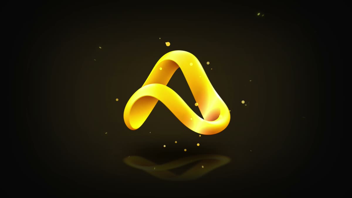 Animación del logo, partículas y luz